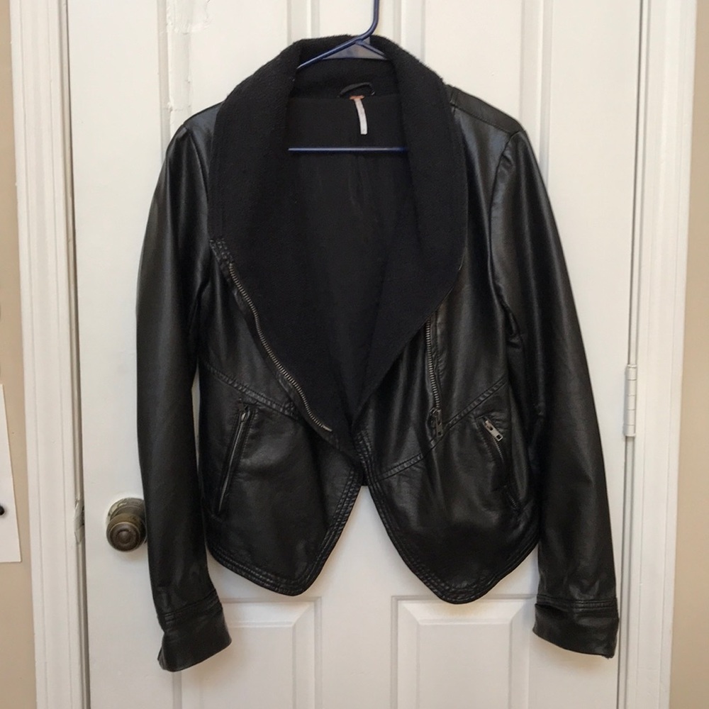 vegan “leather” free people moto jacket! - Picture 4 of 6